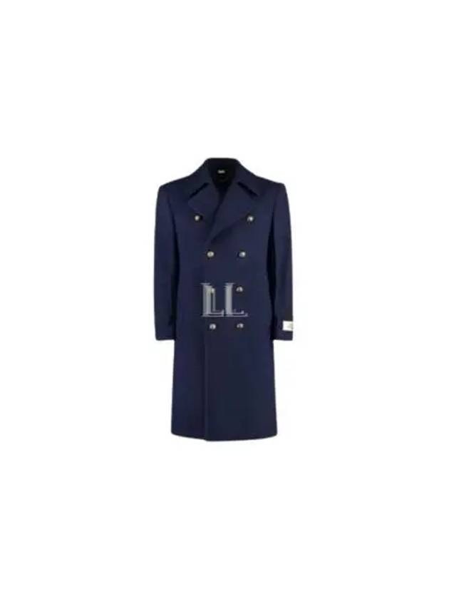 Luxury Gucci Trending 2025 Felt Wool Double Coat Dark Navy