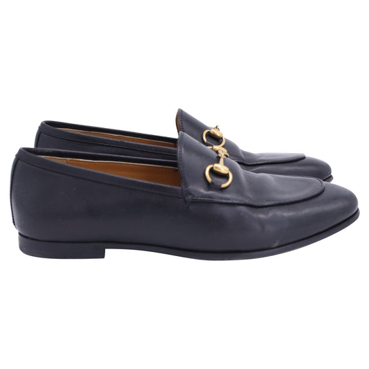 Luxury Gucci Trending 2025 Jordaan Loafers in Black Leather