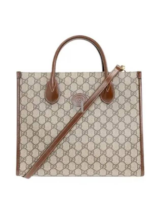 Luxury Gucci Trending 2025 GG Small Tote Bag Beige Ebony
