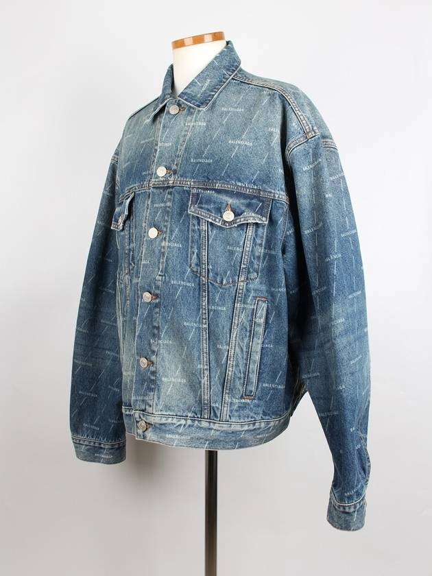 Luxury Balenciaga Multi logo denim jacket 50