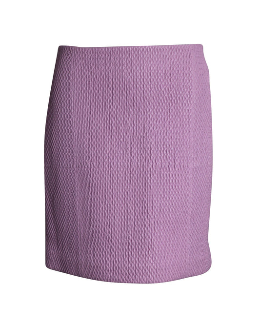 Luxury Bottega Veneta Quilted Skirt in Pink Leather