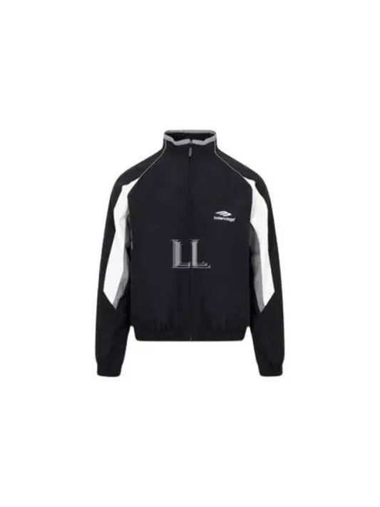 Luxury Balenciaga 3B Sports Icon Regular Track Jacket Black