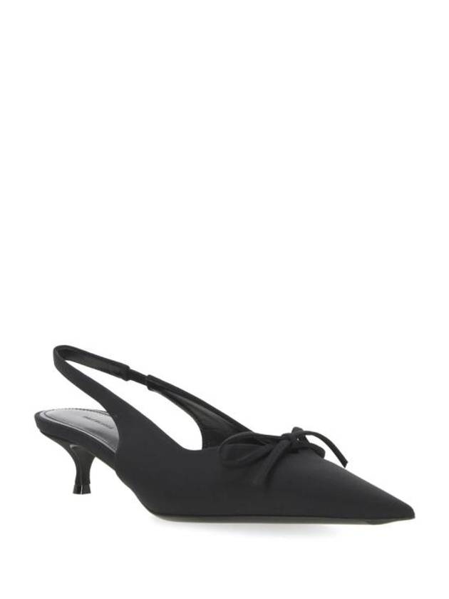 Luxury Balenciaga Knife Bow Slingback Heel Black