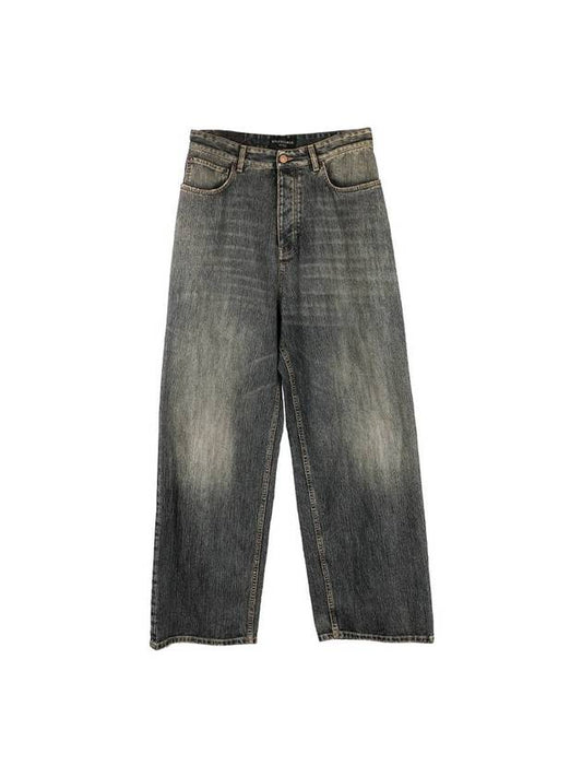 Luxury Balenciaga Low Rise Baggy Jeans Blue