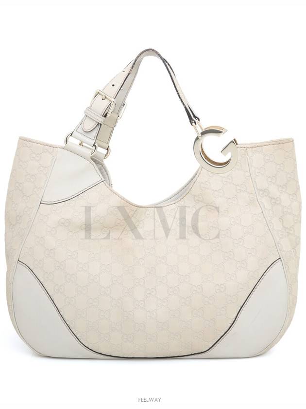Luxury Gucci Trending 2025 Seema GG logo shoulder tote bag 203504 white gold