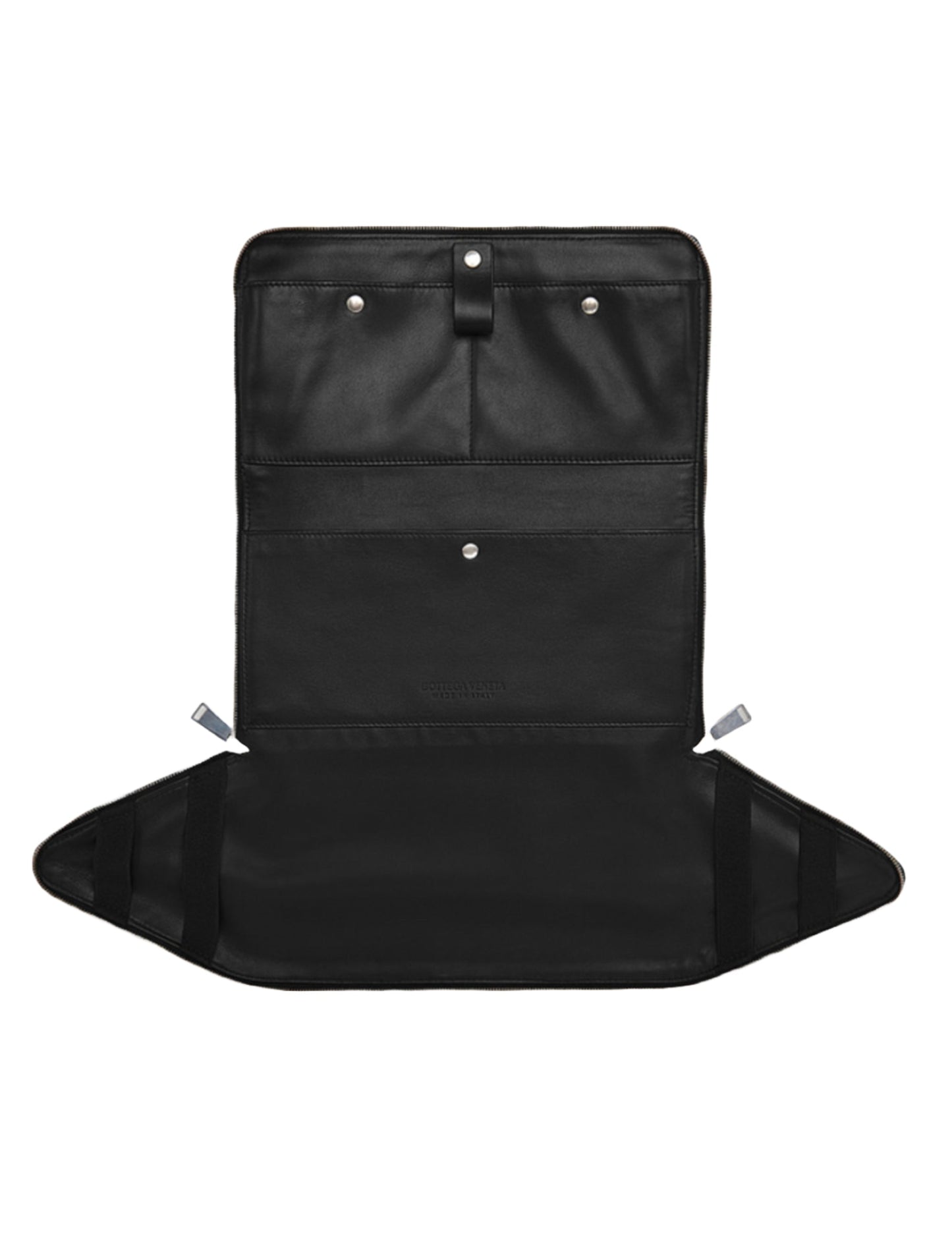 Luxury Bottega Veneta Leather Black Clutch