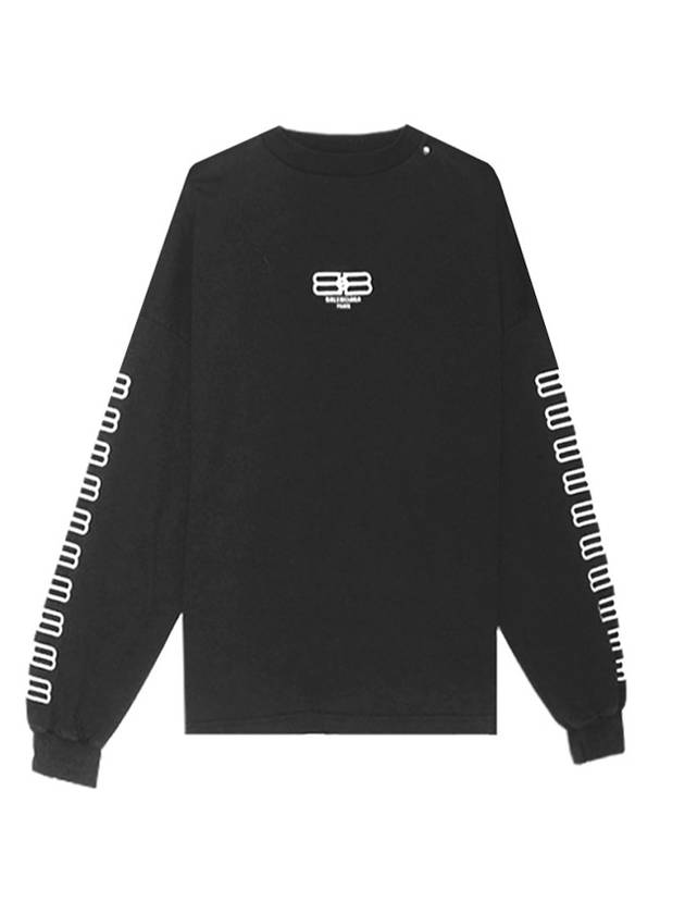 Luxury Balenciaga BB Logo Sweatshirt Black