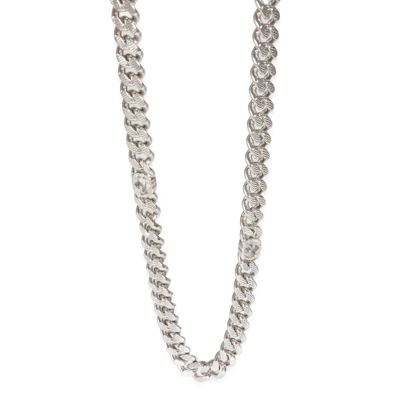 Luxury Gucci Trending 2025 Interlocking G Fashion Necklace in  Palladium Plated