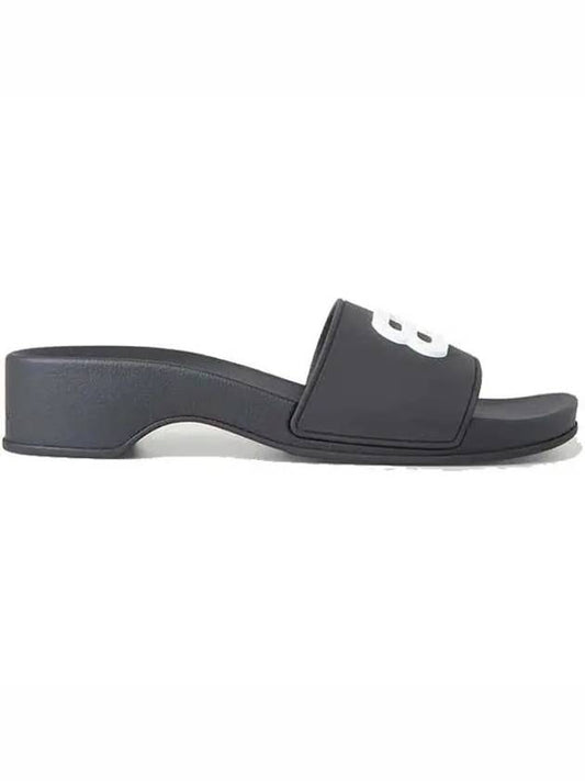 Luxury Balenciaga Rubber Slippers Black