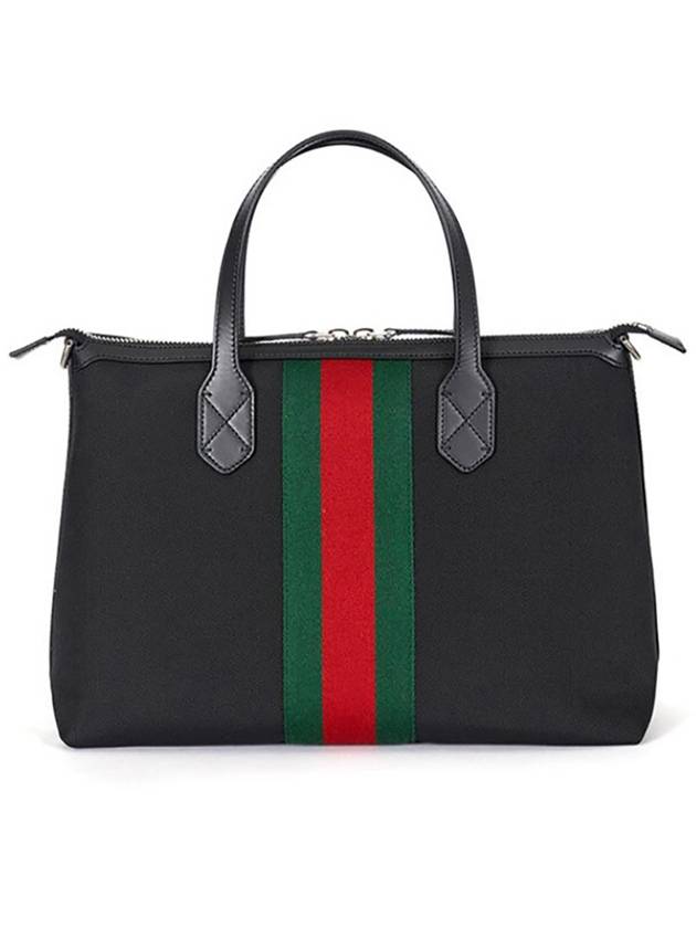 Luxury Gucci Trending 2025 Stripe Canvas Tote Bag Black
