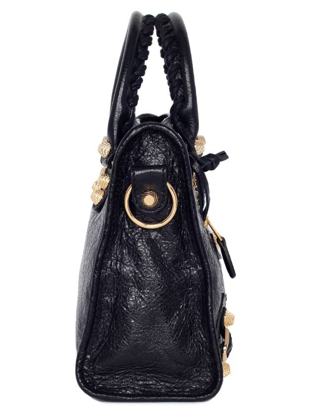 Luxury Balenciaga Giant Motor City Small Shoulder Bag Black Gold