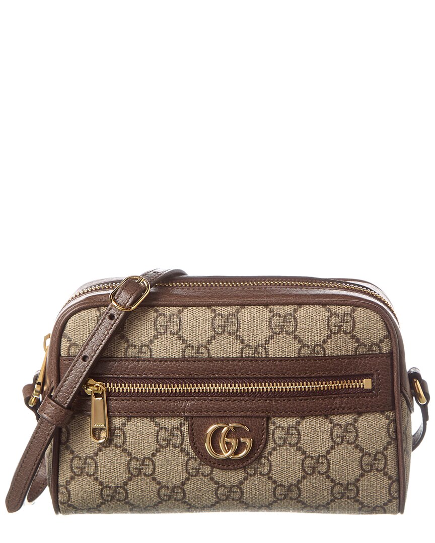Luxury Gucci Trending 2025 Ophidia Mini GG Supreme Canvas & Leather Camera Bag
