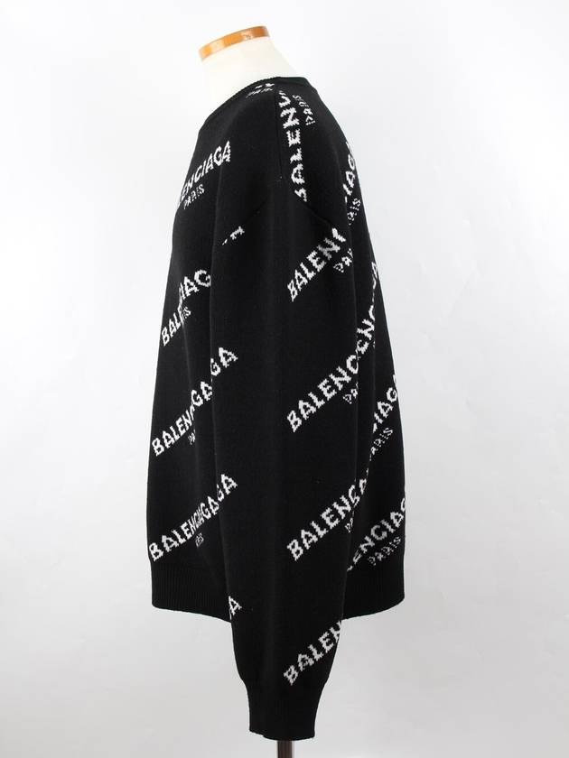 Luxury Balenciaga Paris multi logo knit XL
