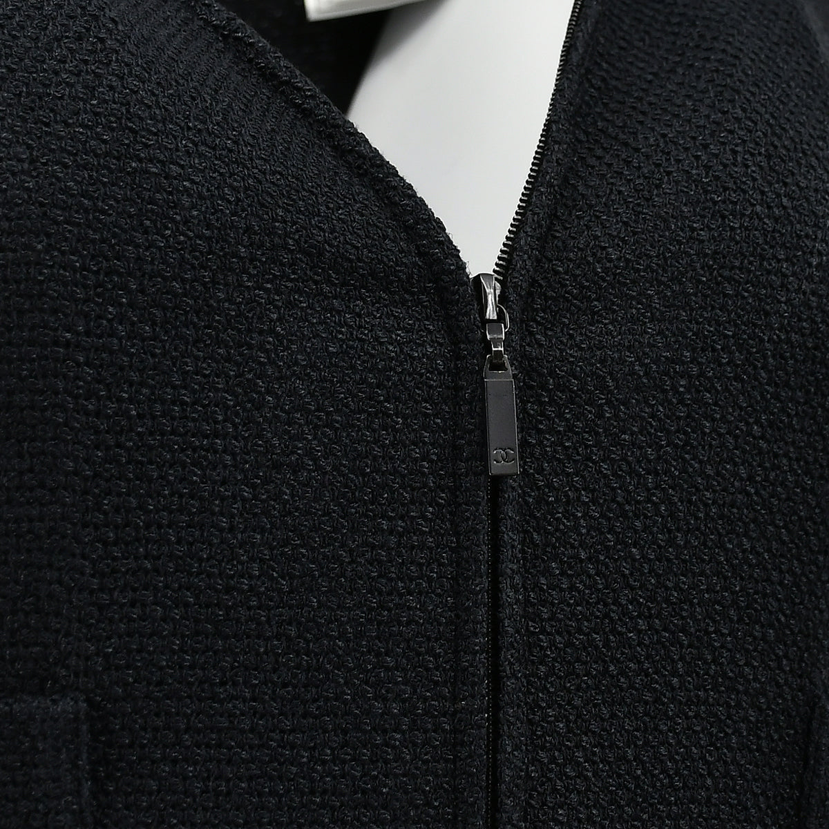 Chanel Zip Up Sleeveless Dress Black 03P #40