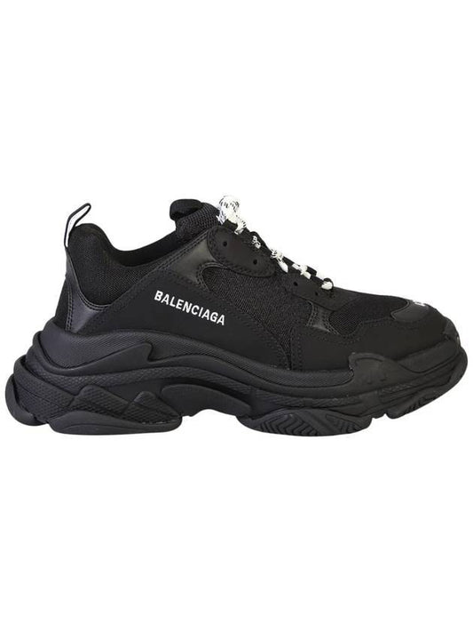 Luxury Balenciaga Triple S Low Top Sneakers Black