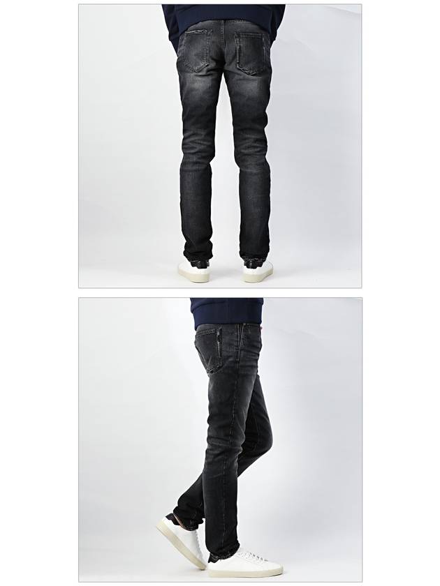 Luxury Saint Laurent Men's Washed Slim Jeans Black
