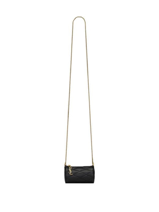 Luxury Saint Laurent Micro Sade Tube Lambskin Shoulder Bag Black