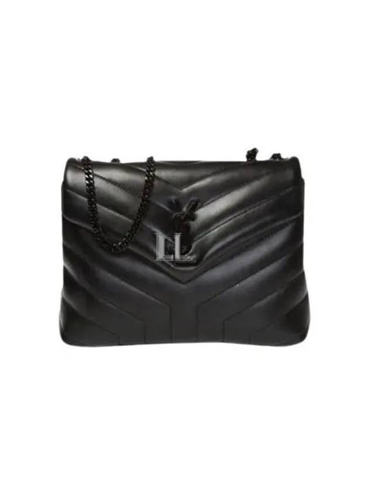 Luxury Saint Laurent Monogram Loulou Matelasse Y Leather Small Shoulder Bag Black