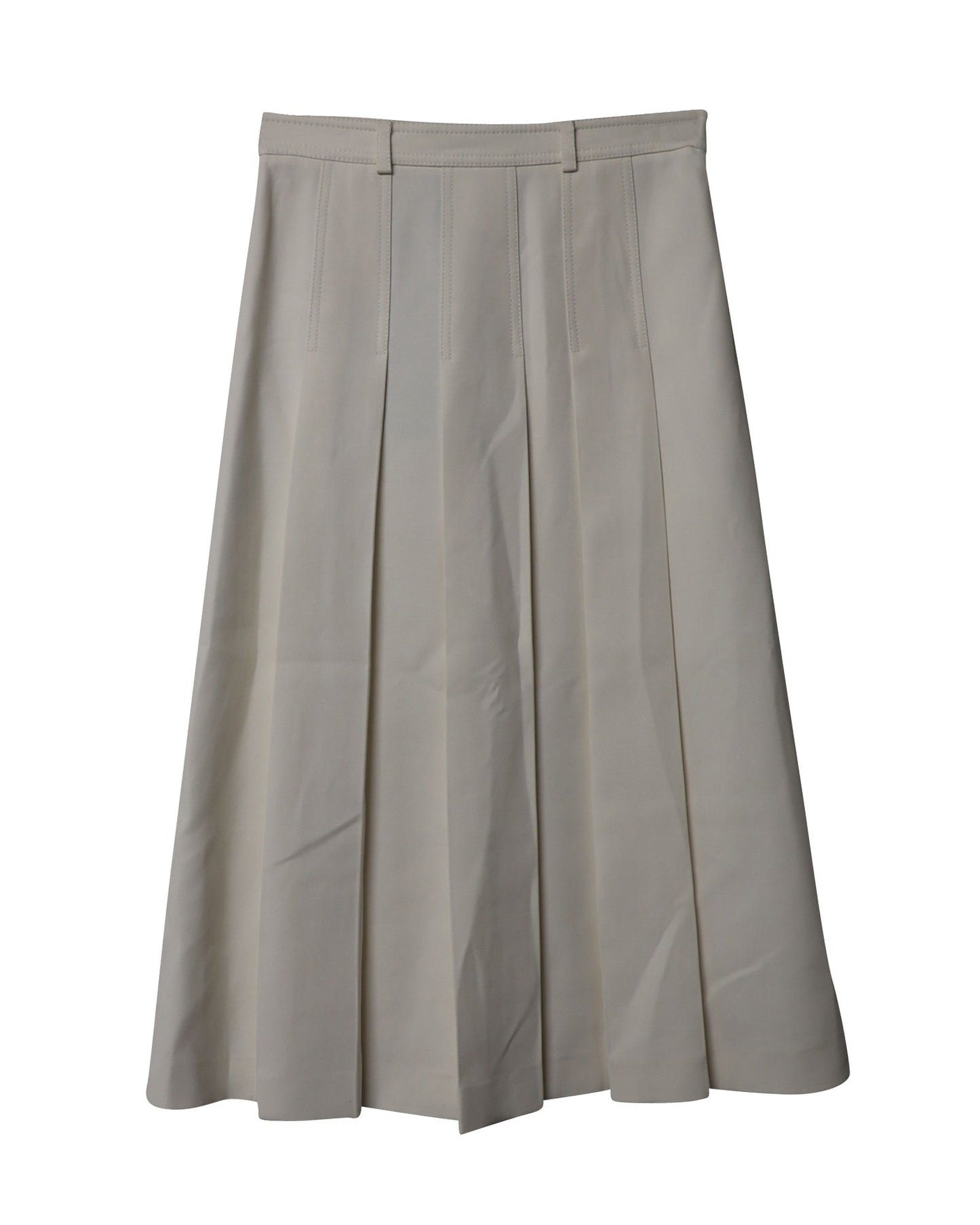 Luxury Gucci Trending 2025 Cady Crêpe Pleated Midi Skirt in White Silk