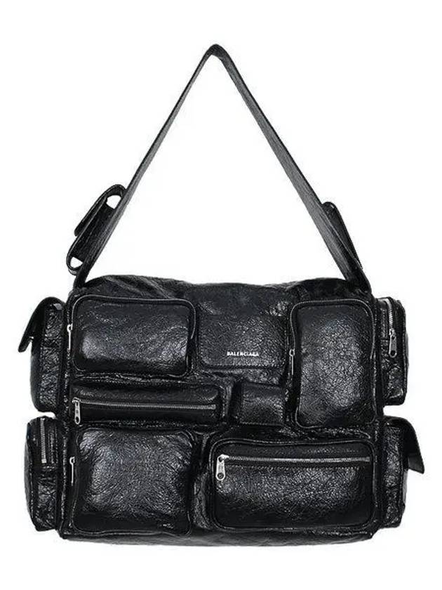 Luxury Balenciaga Superbusy Large Shoulder Bag Black