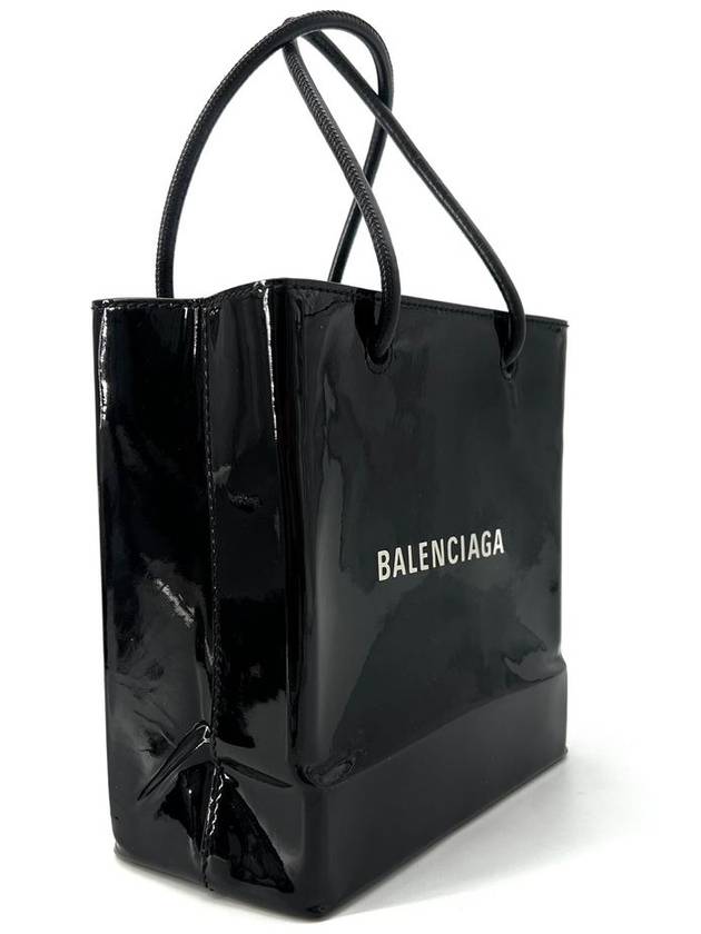 Luxury Balenciaga Square patent tote bag XXS 572411