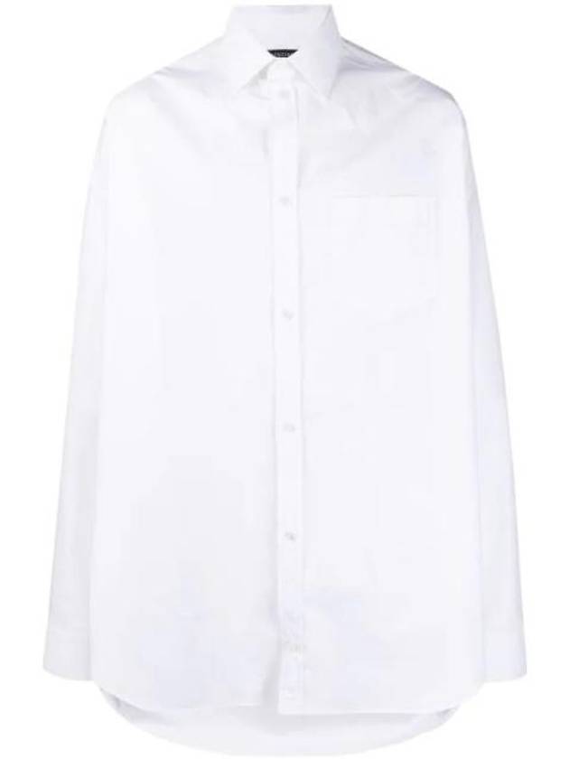 Luxury Balenciaga Cocoon Long Sleeve Shirt White