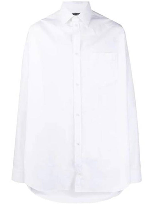Luxury Balenciaga Cocoon Long Sleeve Shirt White