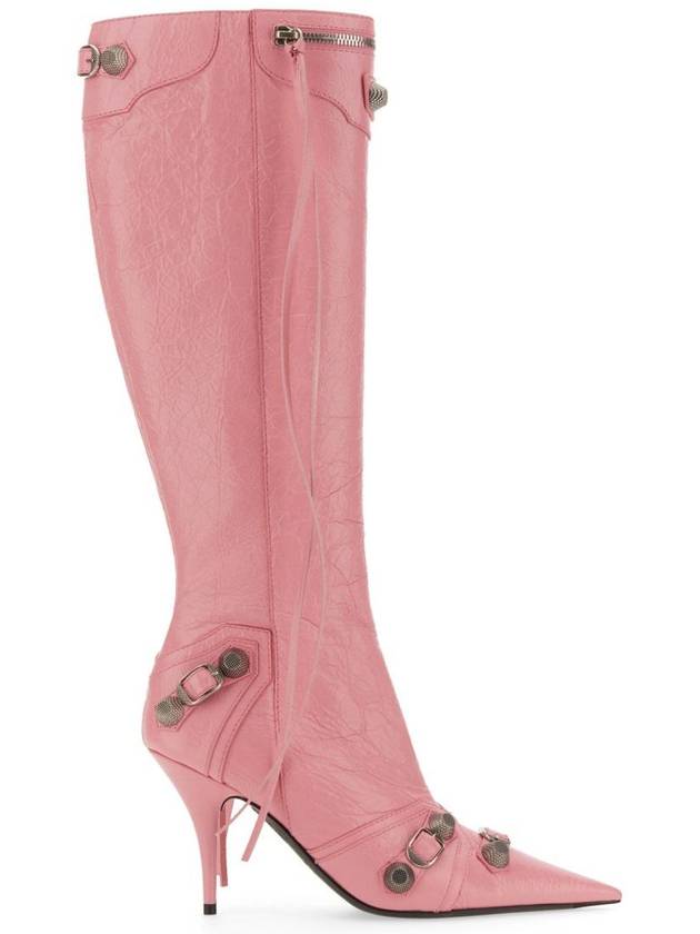 Luxury Balenciaga cagolian long boots pink