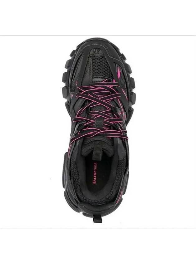 Luxury Balenciaga Track Runner Low Top Sneakers Black Pink