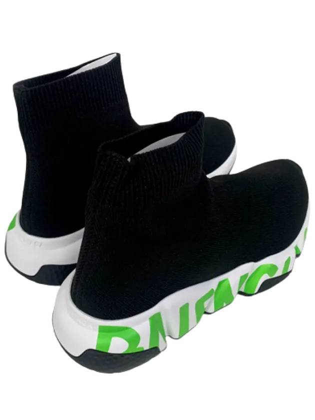 Luxury Balenciaga Speed Midsole Graffiti Low Top Sneakers Fluo Green Black