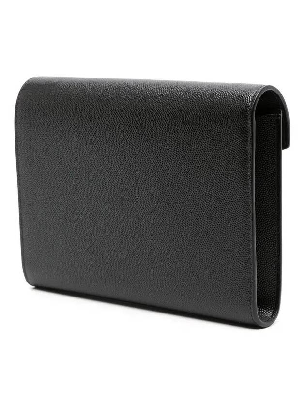 Luxury Saint Laurent Cassandra Monogram Chain Shoulder Bag Black