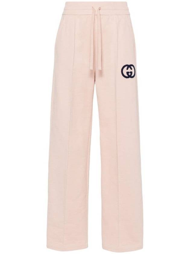 Luxury Gucci Trending 2025 Cotton Jersey Track Pans Soft Pink