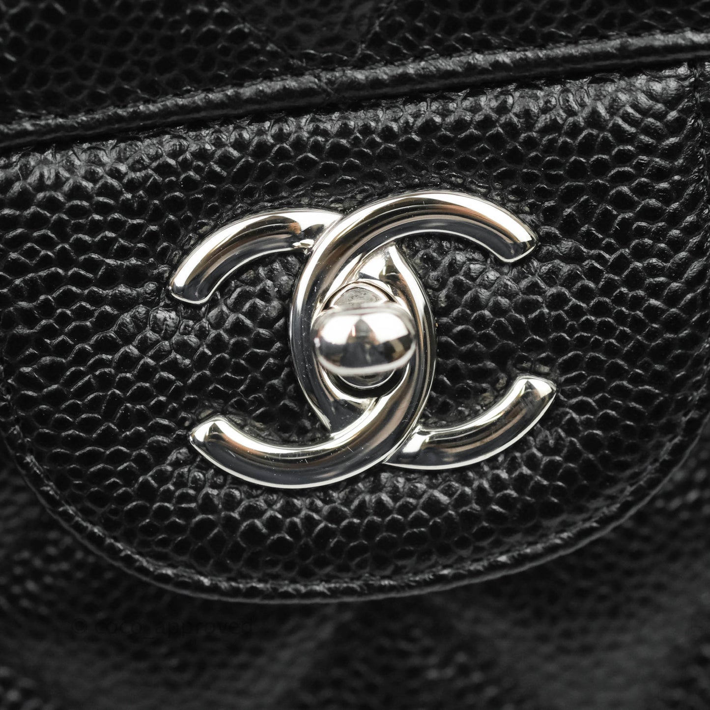 Chanel Jumbo Double Flap Black Caviar Silver Hardware⁣⁣