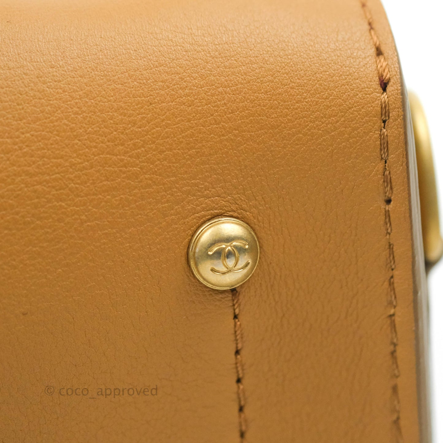 Chanel Quilted Flap With Coin Purse Caramel Calfskin Aged Gold Hardware 19K