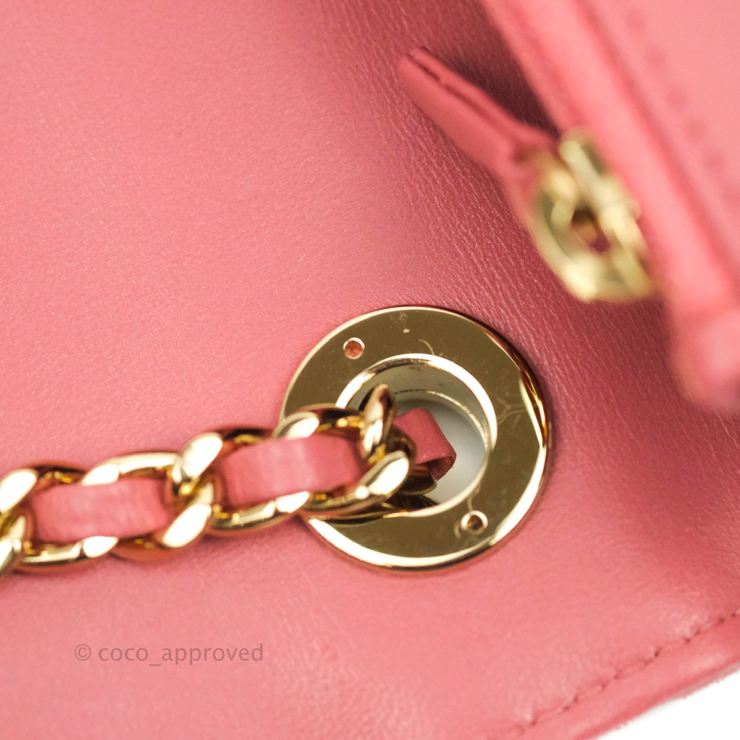 Chanel Trendy CC WOC Wallet on Chain Chevron Pink Lambskin Gold Hardware