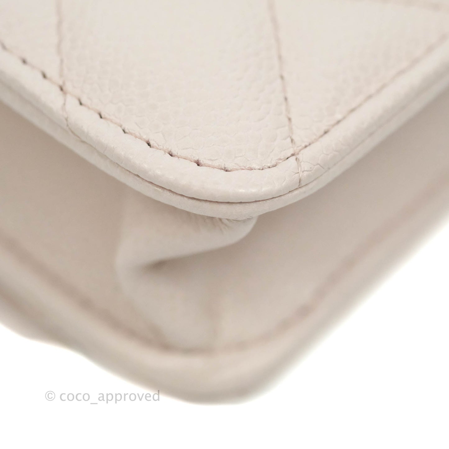 Chanel Quilted WOC Lilac Caviar CC Coco Chain Gold Hardware