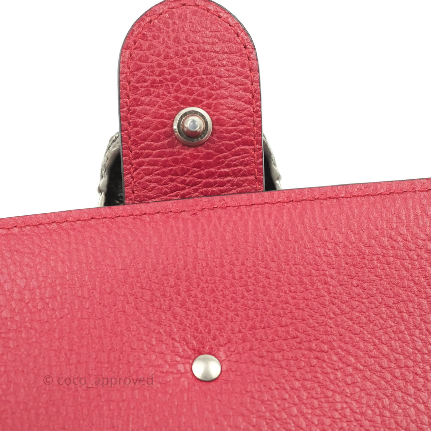 Gucci Medium Dionysus Red Leather Bamboo Top Handle Bag