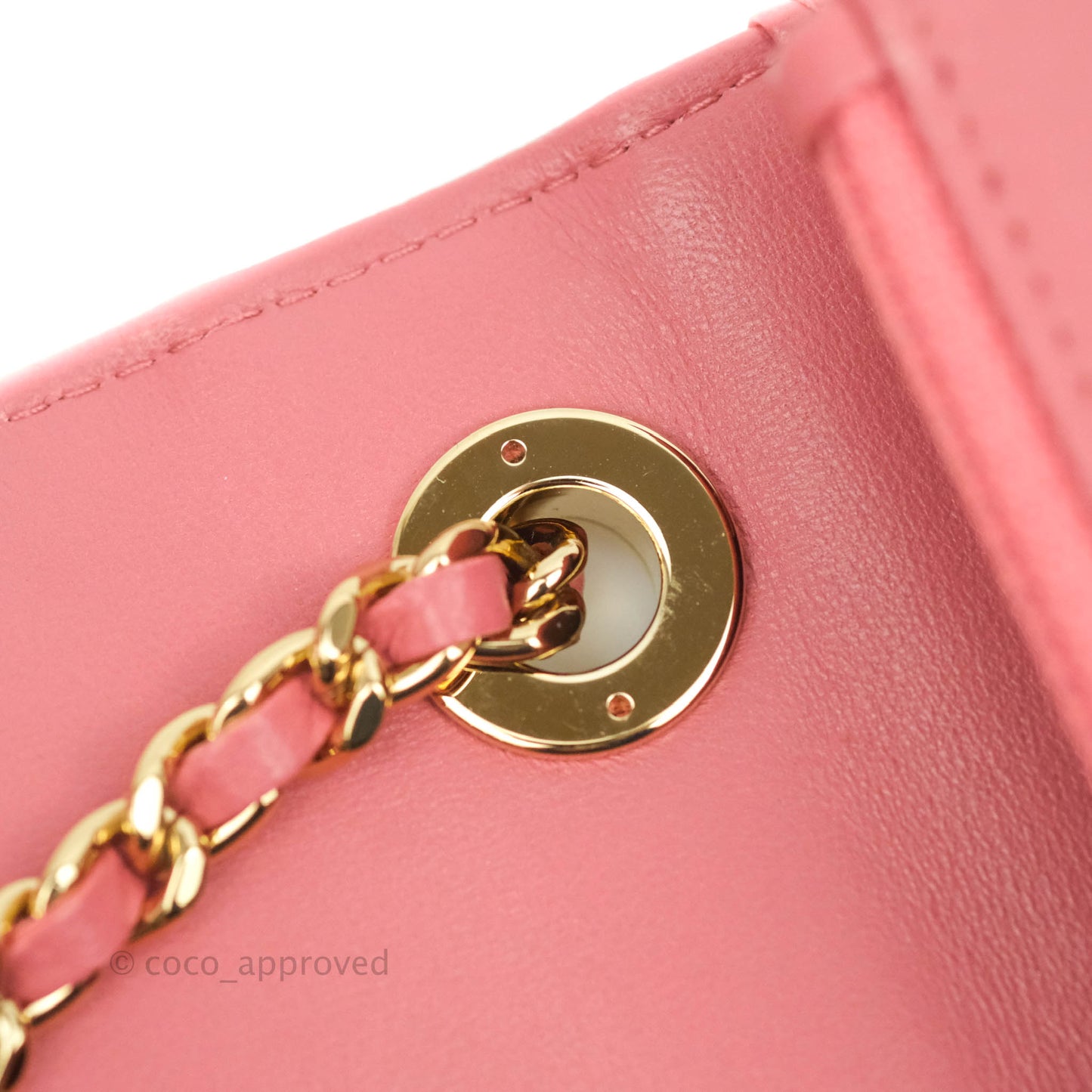Chanel Trendy CC WOC Wallet on Chain Chevron Pink Lambskin Gold Hardware