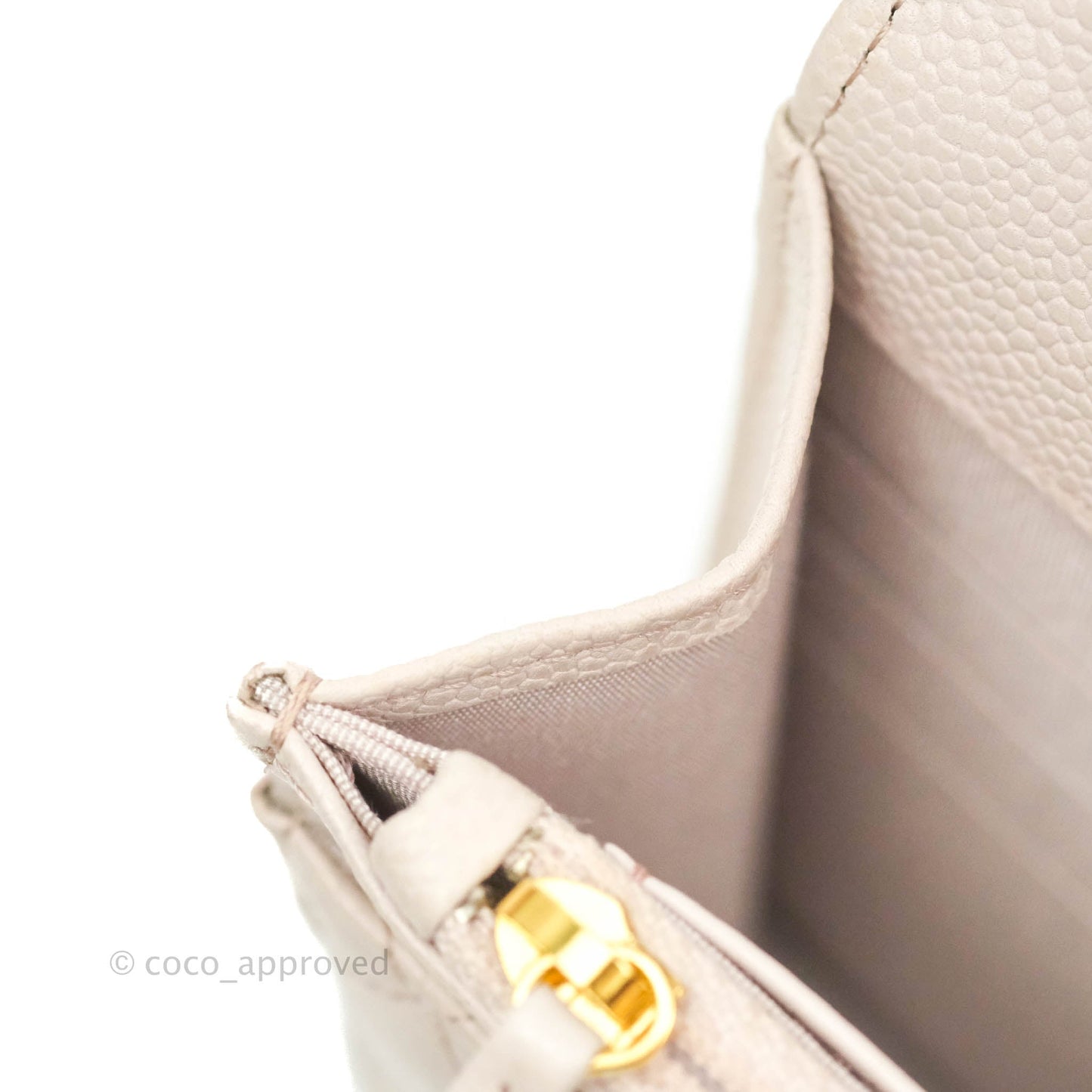 Chanel Quilted WOC Lilac Caviar CC Coco Chain Gold Hardware