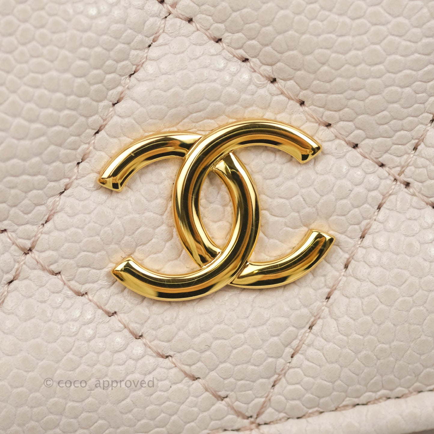 Chanel Quilted WOC Lilac Caviar CC Coco Chain Gold Hardware