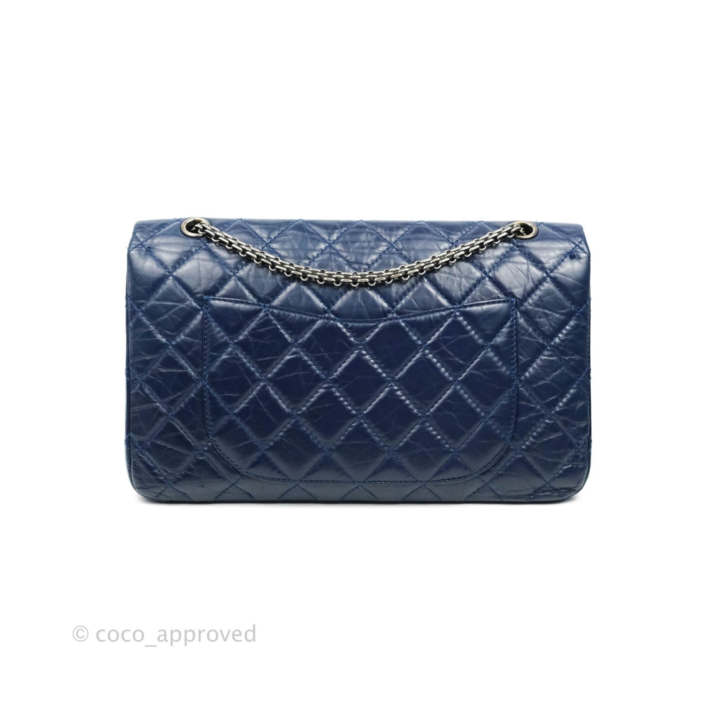 Chanel Reissue 227 Quilted Navy Aged Calfskin Ruthenium Hardware