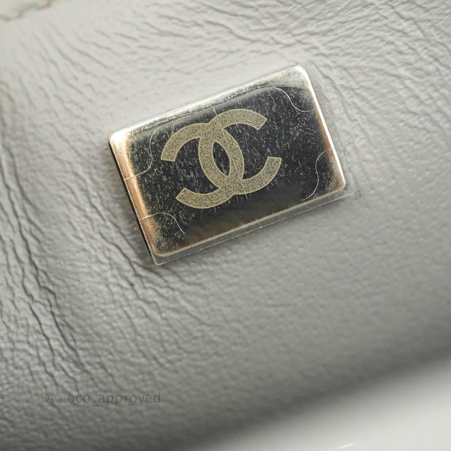 Chanel Quilted Mini Rectangular Grey Lambskin Silver Hardware 21B