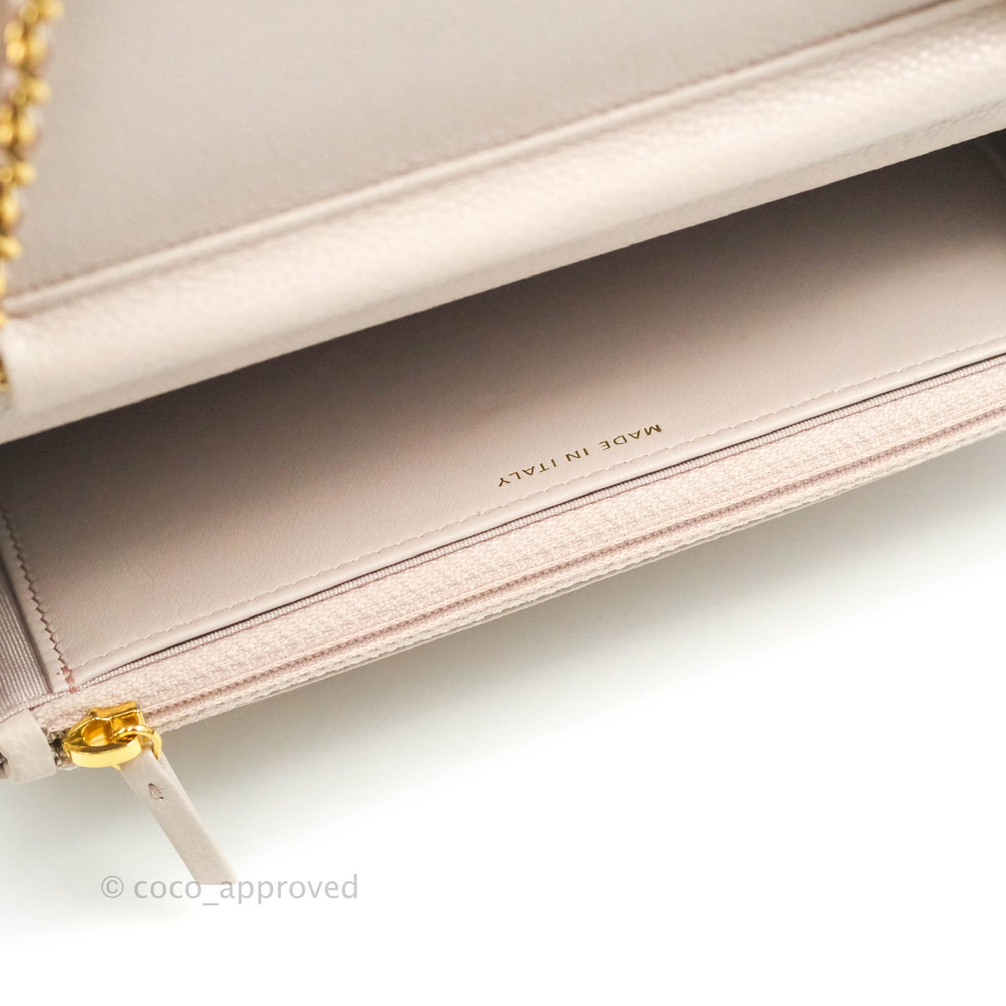 Chanel Quilted WOC Lilac Caviar CC Coco Chain Gold Hardware