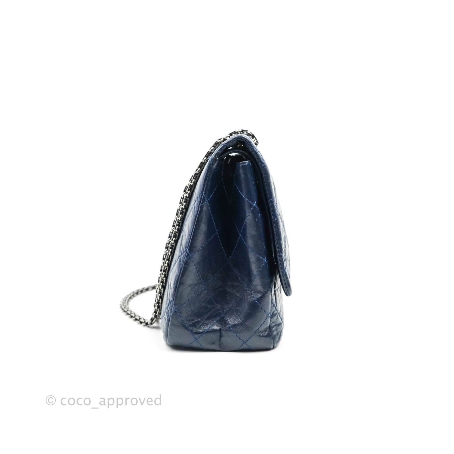 Chanel Reissue 227 Quilted Navy Aged Calfskin Ruthenium Hardware