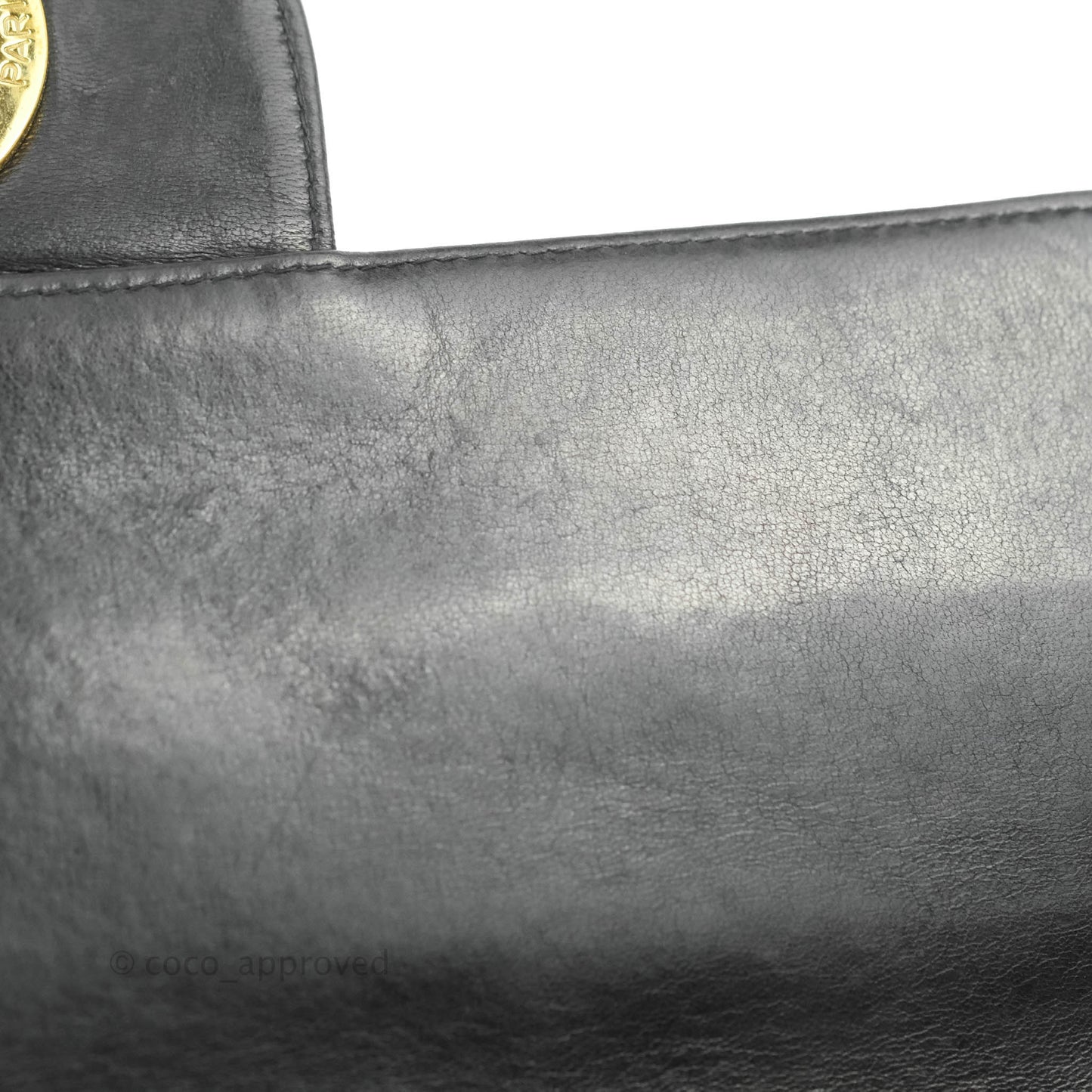 Chanel Vintage Jumbo Single Flap Black Lambskin 24K Gold Hardware