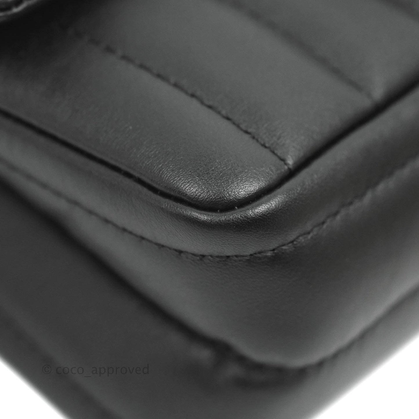 Chanel Mini Reissue 224 Vertical Quilted Black Calfskin Aged Gold Hardware