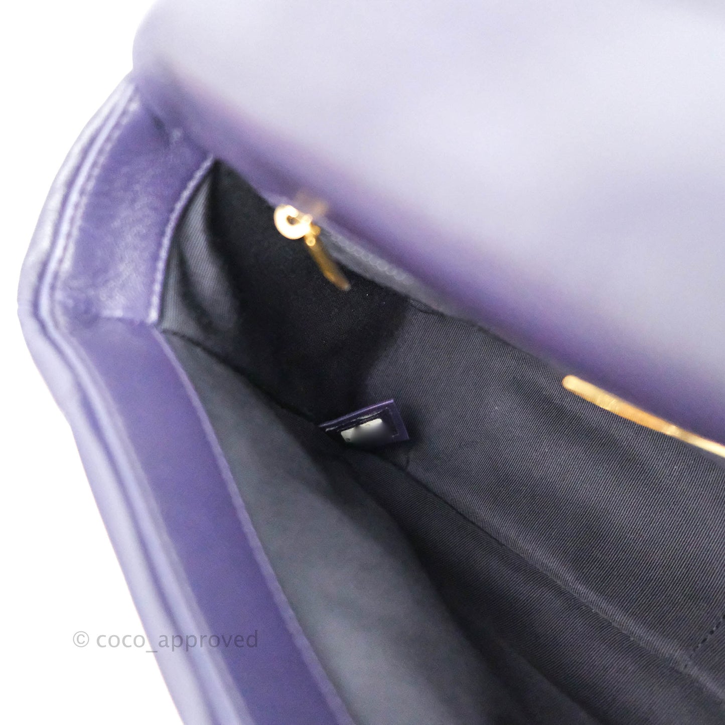 Chanel 19 Small Dark Purple Mixed Hardware