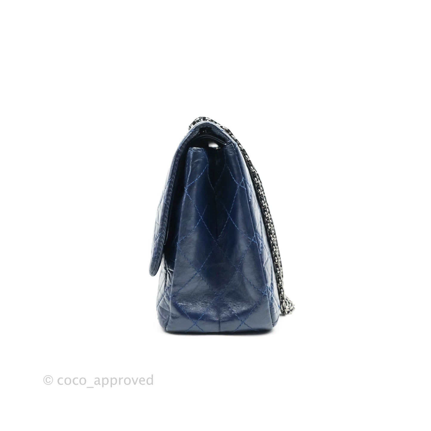 Chanel Reissue 227 Quilted Navy Aged Calfskin Ruthenium Hardware