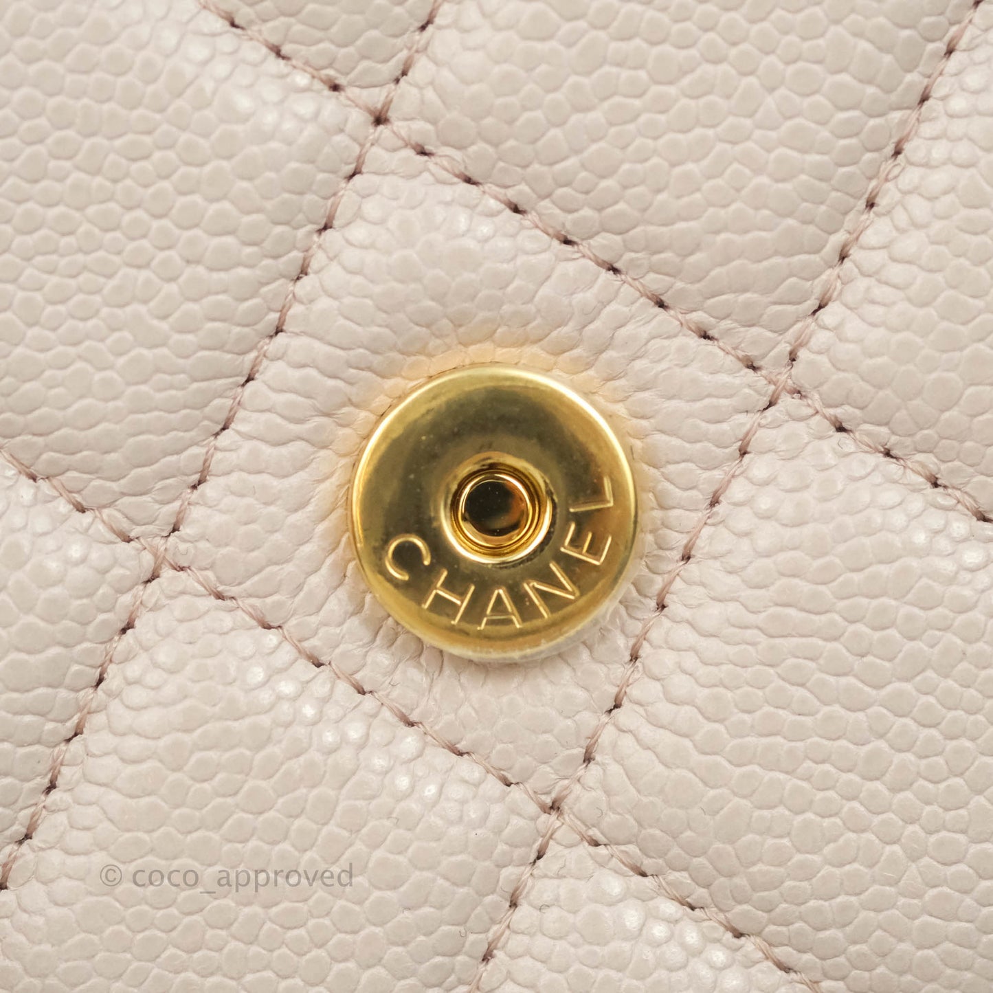 Chanel Quilted WOC Lilac Caviar CC Coco Chain Gold Hardware