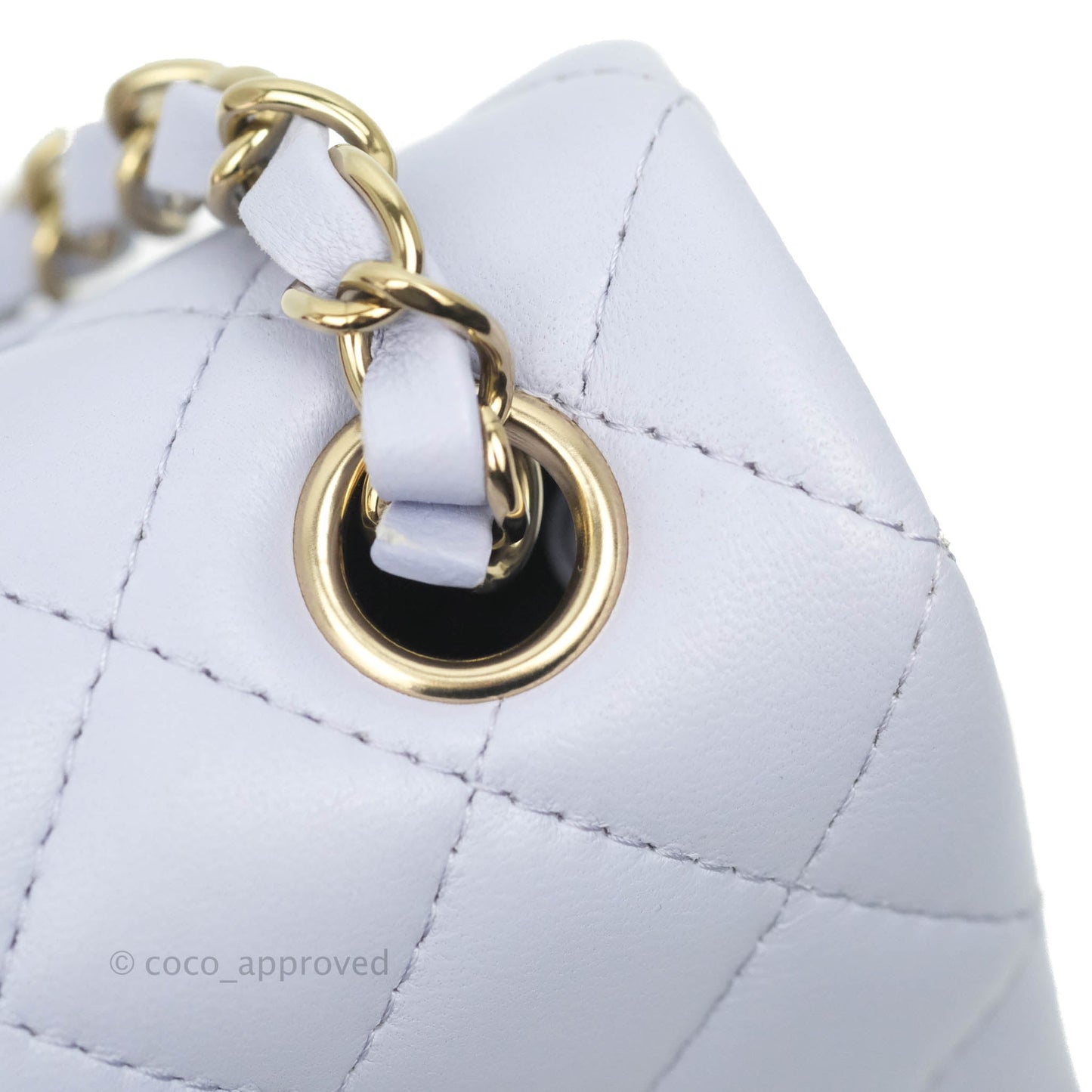 Chanel Quilted Mini Rectangular Lilac Lambskin Gold Hardware 21K